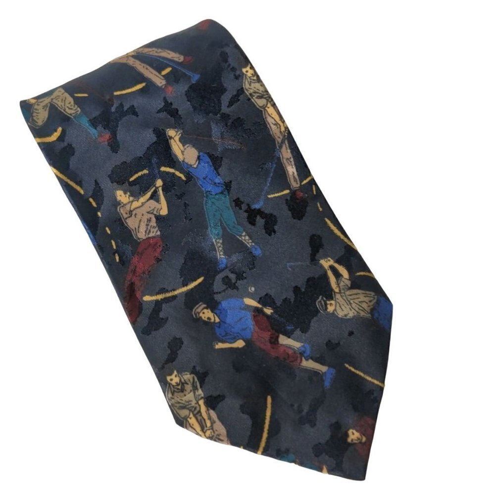 Resisto Golf Polyester Necktie All Over Print